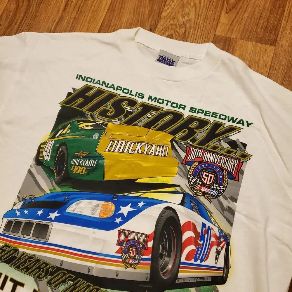 Vintage Indianapolis Motor Speedway Shirt XL Brickyard 400 50th Anniversary 1998